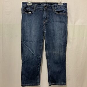 Levi Strauss Signature‎ Stretch Capri Jeans Womens Size 8 Blue Mid Rise